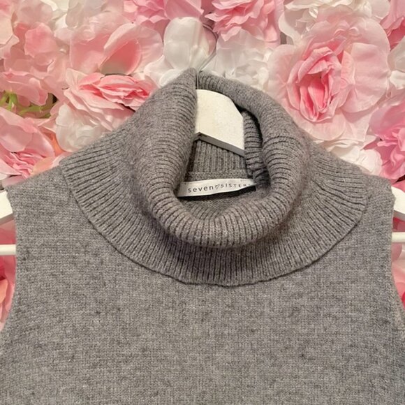 Seven Sisters Sleeveless Cowl Neck Sweater Sz S - Picture 4 of 5